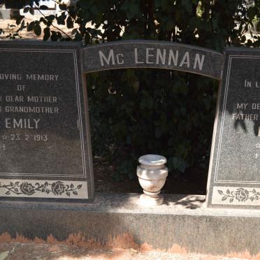 McLENNAN Donald 1908-1978 &amp; Emily 1913-