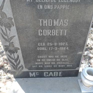 McCABE Thomas Corbett 1925-1964