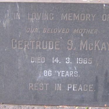 McKAY Gertrude S. -1965
