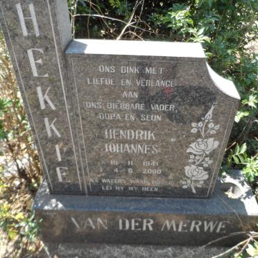 MERWE Hendrik Johannes, van der 1941-2000