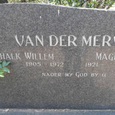MERWE Schalk Willem, van der 1905-1972 &amp; Magdalena J.A. 1921-