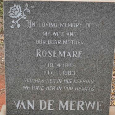 MERWE Rosemaré, van der 1949-1983
