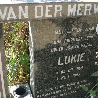 MERWE Lukie, van der 1960-1995