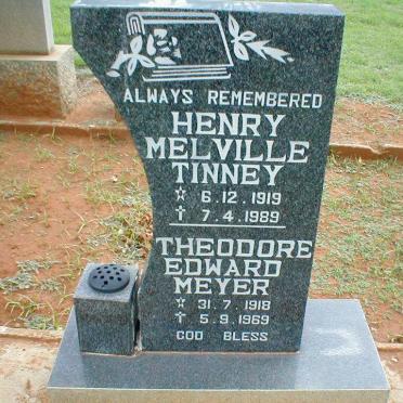 MEYER Theodore Edward 1918-1969 ::TINNEY Henry Melville 1919-1989 