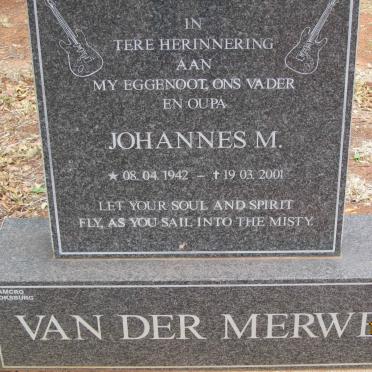 MERWE Johannes M. van der 1942-2001