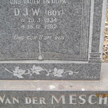 MESCHT D.J.W., van der 1934-1982
