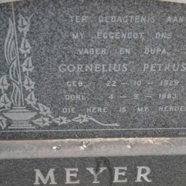 MEYER Cornelius Petrus 1929-1983