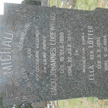 MICHAU Johannes Lodewikus 1888-1944 &amp; Ella LÖTTER 1895-1984