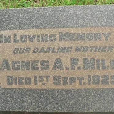 MILNE Agnes A.F. -1929