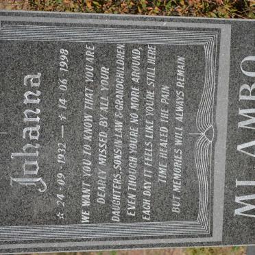MLAMBO Johanna 1932-1998