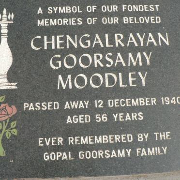 MOODLEY Chengalrayan Goorsamy -1940