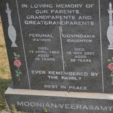 MOONEY Perumal -1955 :: VEERASAMY Govindama -2007