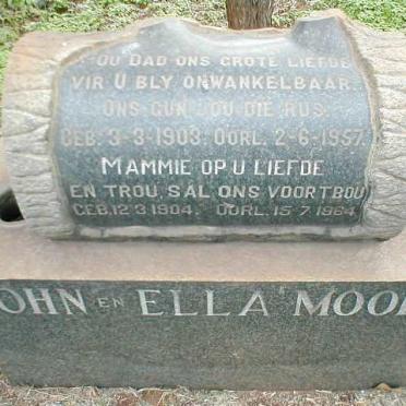 MOODIE John 1903-1957 &amp; Ella 1904-1964