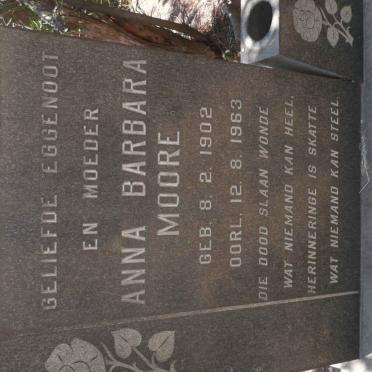 MOORE Anna Barbara 1902-1963