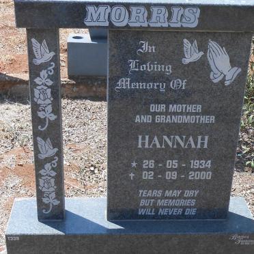 MORRIS Hannah 1934-2000