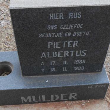 MULDER Pieter Albertus 1988-1988