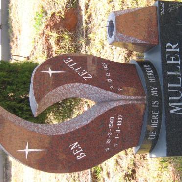 MULLER Ben 1948-1997 &amp; Zette 1952-