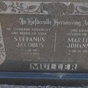 MULLER Stefanus Jacobus 1913-1981 &amp; Martina Johanna 1923-
