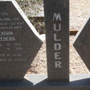 MULDER Hendrik Frederik 1920-1981 &amp; Diederik Johannes 1924-