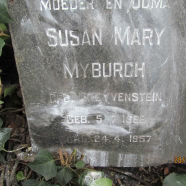 MYBURGH Susan Mary nee GREYVENSTEIN 1868-1957