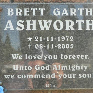 ASHWORTH Brett Garth 1972-2005