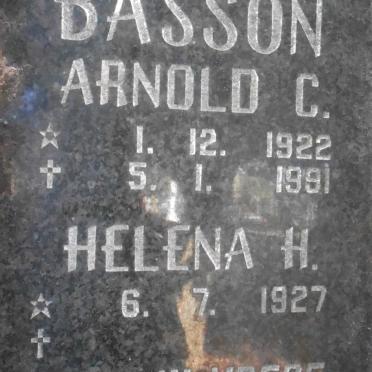 BASSON Arnold C. 1922-1991 &amp; Helena H. 1927-