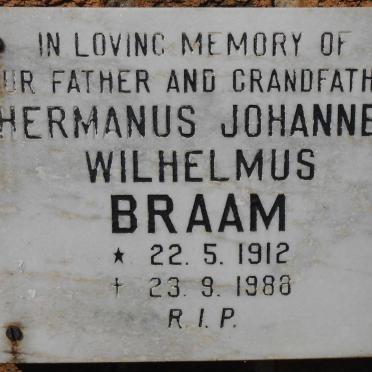 BRAAM Hermanus Johannes Wilhelmus 1912-1988