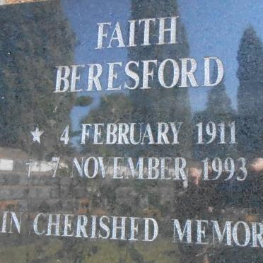 BERESFORD Faith 1911-1993