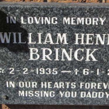 BRINCK William Henry 1935-2001
