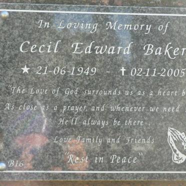 BAKER Cecil Edward 1949-2005