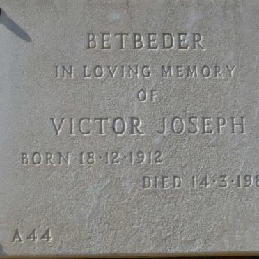 BETBEDER Victor Joseph 1912-1983