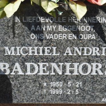 BADENHORST Michiel Andries 1950-1999