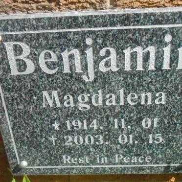 BENJAMIN Magdalena 1914-2003