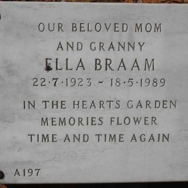 BRAAM Ella 1923-1989