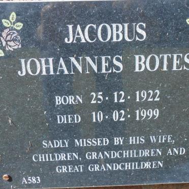 BOTES Jacobus Johannes 1922-1999