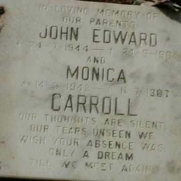 CARROLL John Edward 1944-1984 &amp; Monica 1942-1987