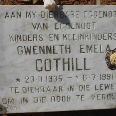 COTHILL Gwenneth Emela 1935-1991