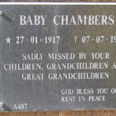 CHAMBERS Baby 1917-1996