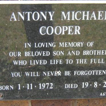 COOPER Anthony Michael 1972-2000
