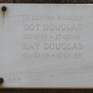 DOUGLAS Ray 1915-1985 &amp; Dot 1916-1984