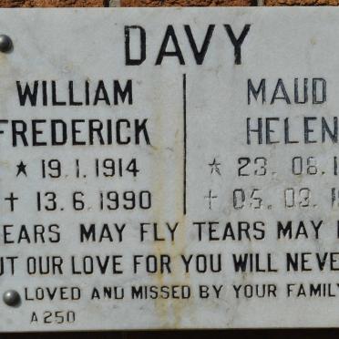 DAVY William Frederick 1914-1990 &amp; Maud Helen 1917-1998