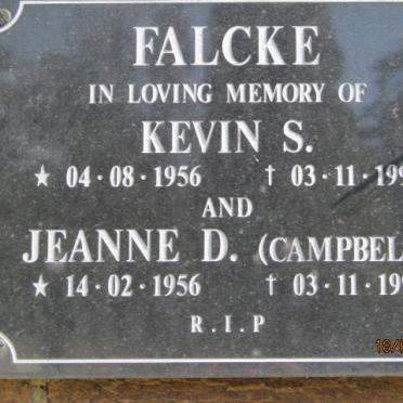 FALCKE Kevin S. 1956-1998 &amp; Jeanne D. CAMPBELL 1956-1998