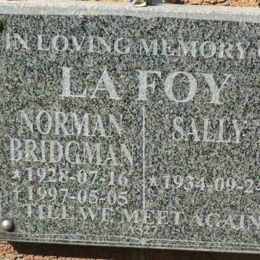 FOY Norman Bridgman, la 1928-1997 &amp; Sally 1934-