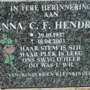 HENDRIKS Anna C.F. 1937-2003