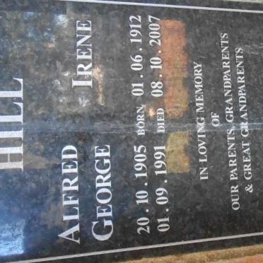 HILL Alfred George 1905-1991 &amp; Irene 1912-2007