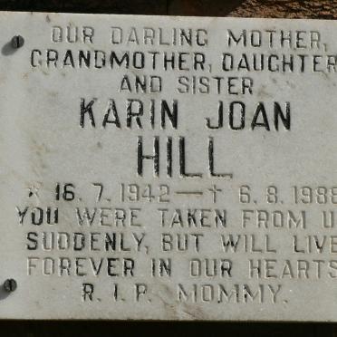 HILL Karin Joan 1942-1988