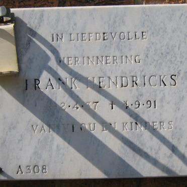 HENDRICKS Frank 1937-1991