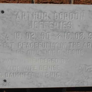 JEFFERIES Arthur Gordon 1950-1991