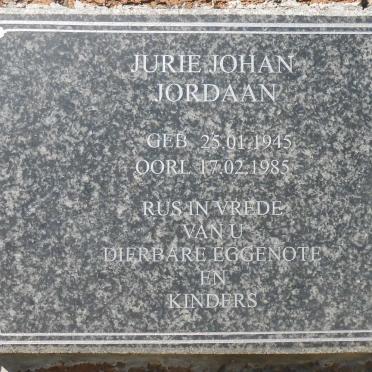 JORDAAN Jurie Johan 1945-1985