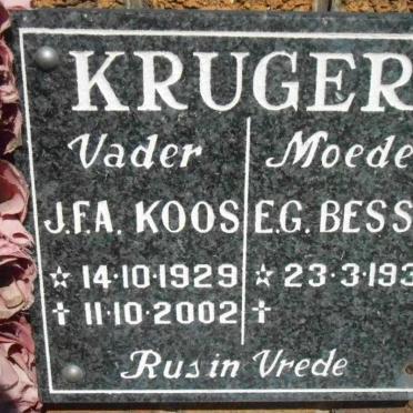 KRUGER J.F.A. 1929-2002 &amp; E.G. 1932-